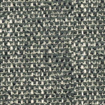 Woven fabric texture, gray-green and cream striped pattern, complex weave with visible knots, 780 g weight indicated, studio lighting.